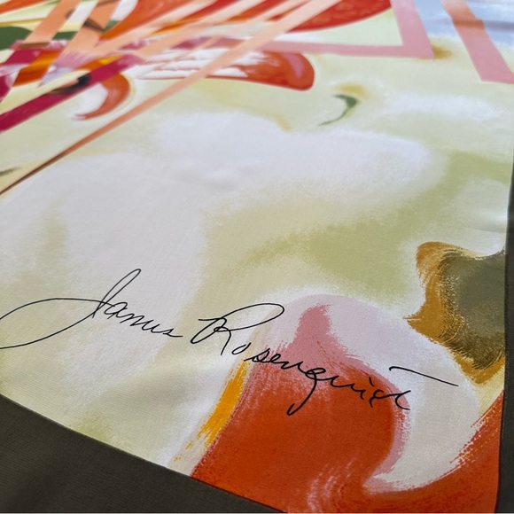 Limited Collaboration Louis Vuitton James Rosenquist Silk Scarf - Picture 8 of 8